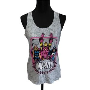 Marvel Comics Grey Tank Top. Athleisure Fun Stretch Comfy